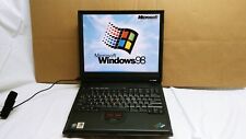 Vintage IBM Thinkpad A21m Laptop Windows 98SE Operating system Serial port Flopy picture