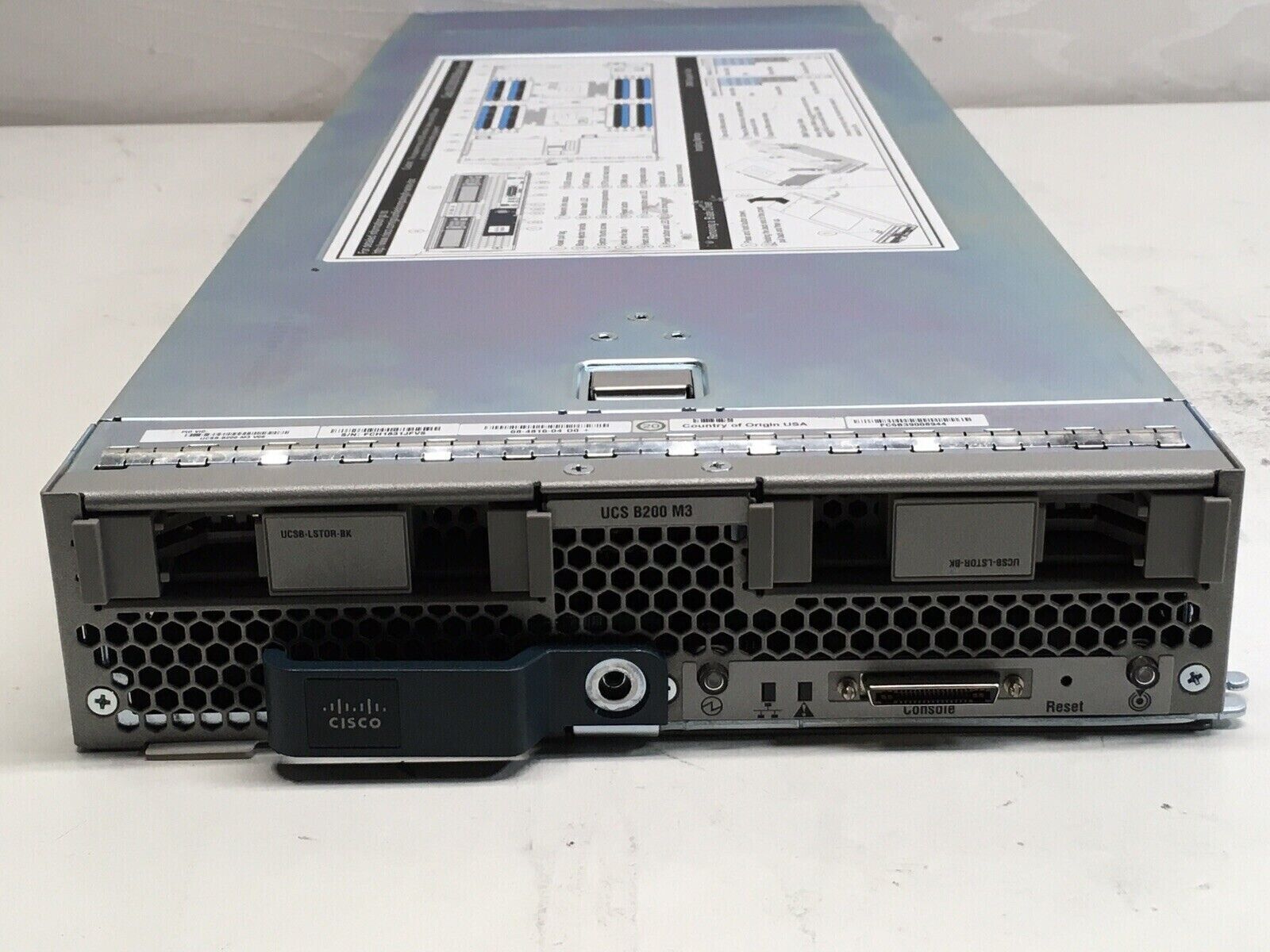 Cisco UCS B200 M3 2 Bay Blade Server 384GB RAM /2x E5-2680V2 @2.80GHZ CPU/NO HDD