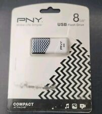 Flash Drive PNY 8GB USB White And Black USB Flash Drive  picture