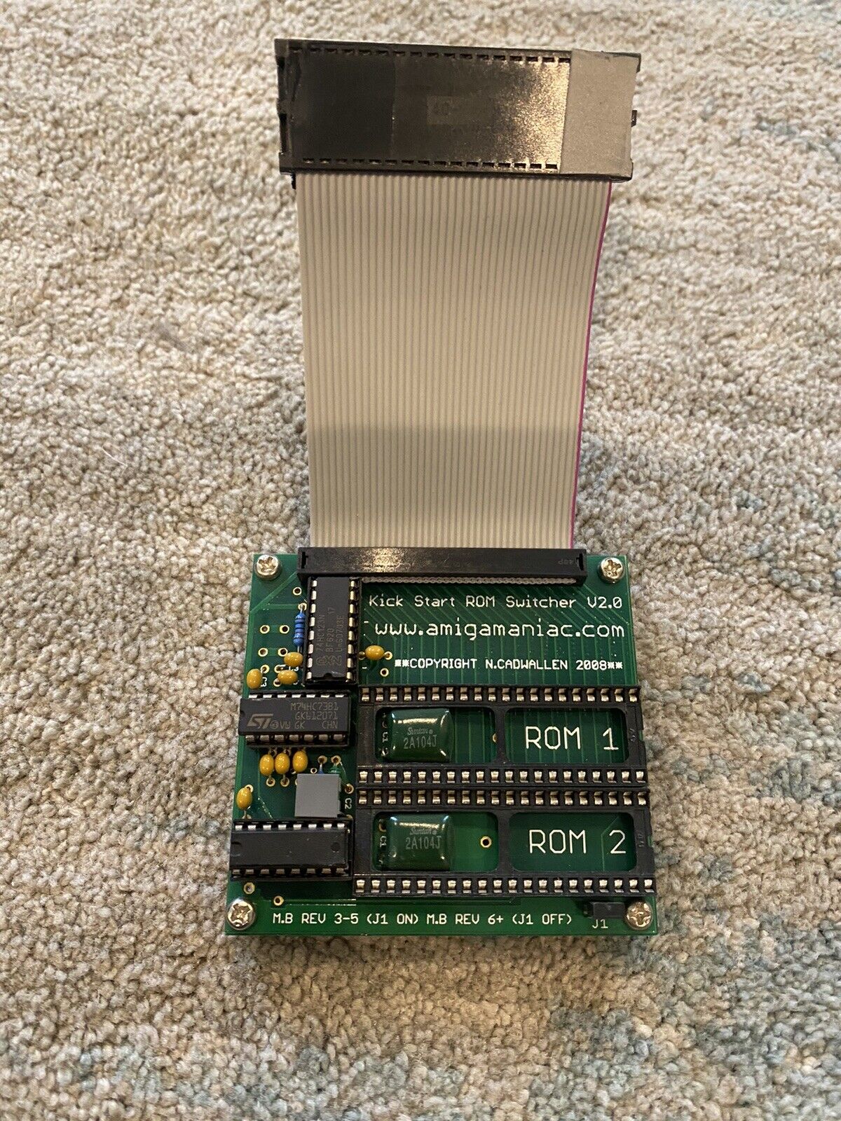 New Dual Double Kickstart ROM Switcher Selector for Amiga 500 600 2000 1110 v2.0