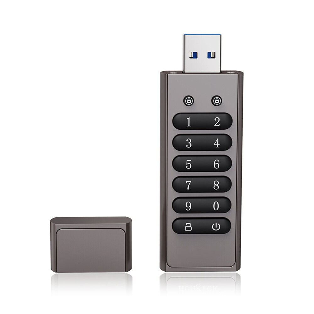 32GB 256-bit Encrypted USB Drive Password Secure Flash Drive USB3.0 U Disk D9B0