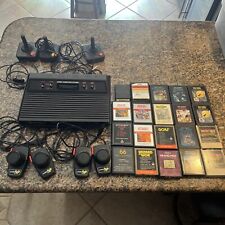 LOT ATARI 2600 CONSOLE 20 VIDEO GAMES, 4 PADDLES 3 CONTROLLERS BUNDLE COLLECTION picture