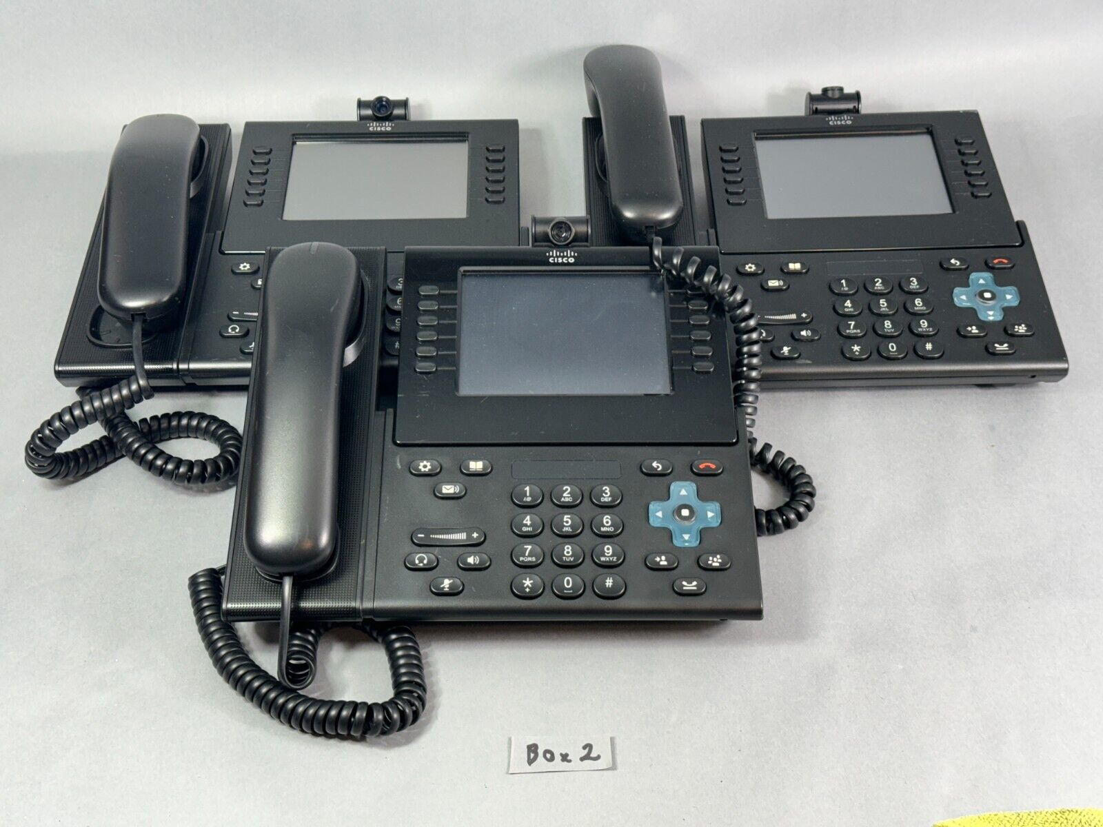 3x Cisco CP-9971 VoIP Color Touchscreen Phones w/ Camera - No Cable, Units Only