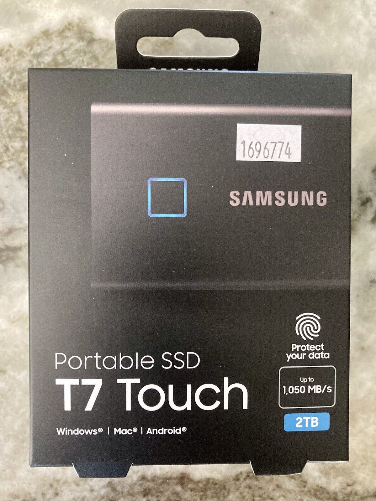 Samsung T7 Touch 2TB External USB-C 3.2 Gen 2 Portable SSD