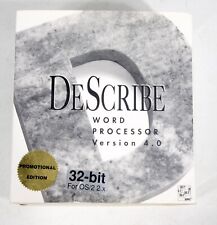 Vintage DeScribe Word Processor version 4.0 for OS/2 2.x 3.5