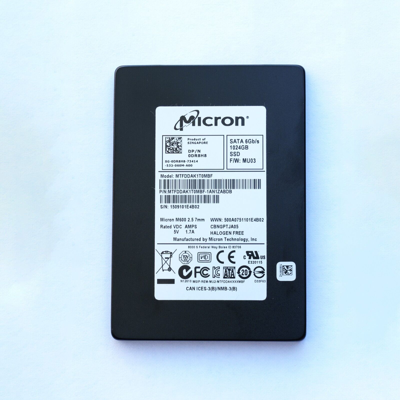 Micron MTFDDAK1T0MBF M600 1TB SSD 2.5-inch SATA SSD