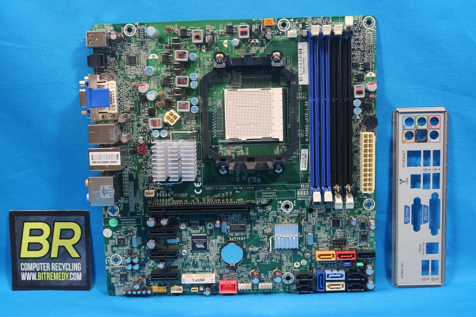 HP H-RS880-uATX Motherboard Socket AM3 DDR3 SDRAM 618937-002