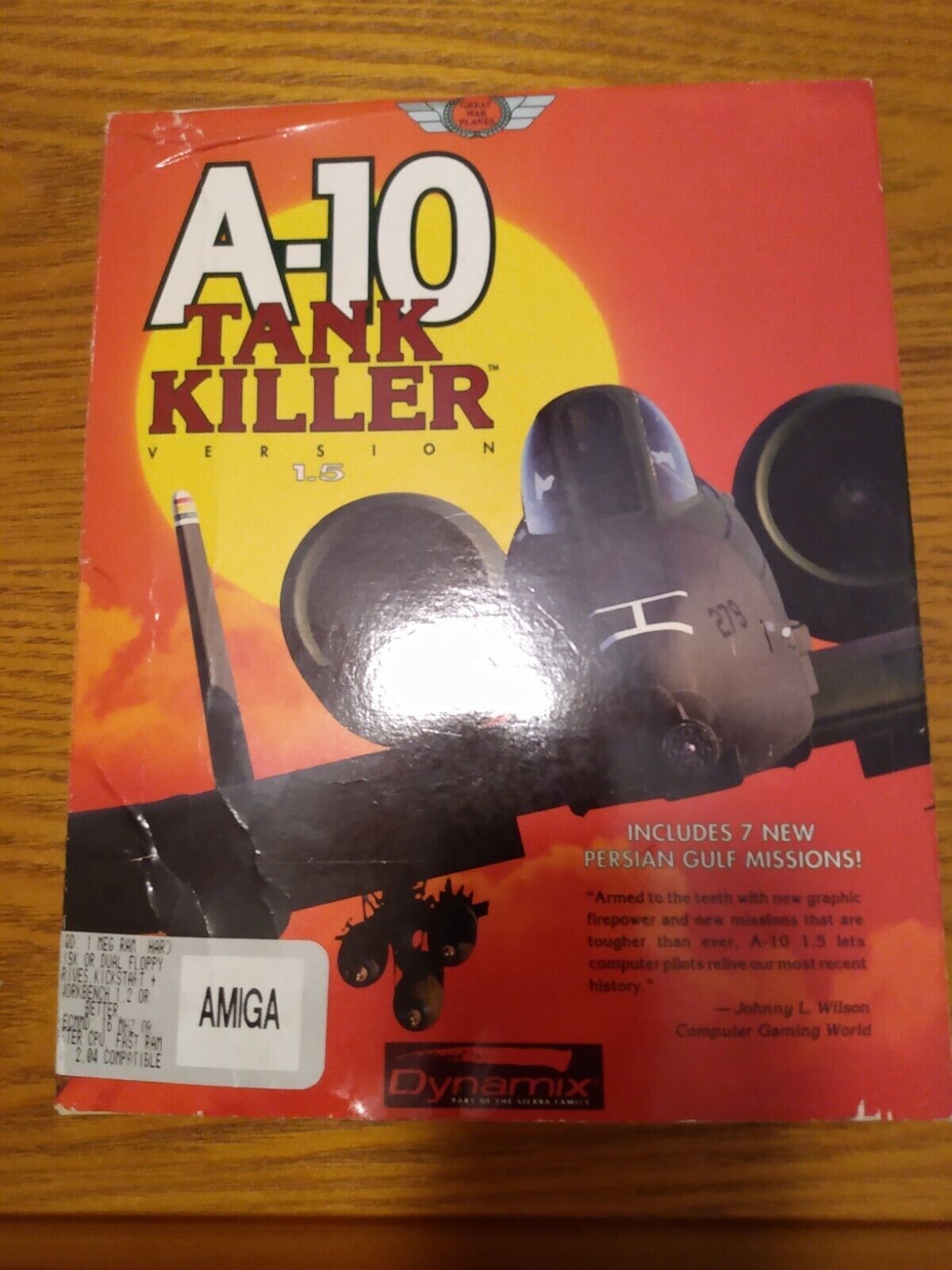A-10 Tank Killer Video Game for the Commodore Amiga in Original Box