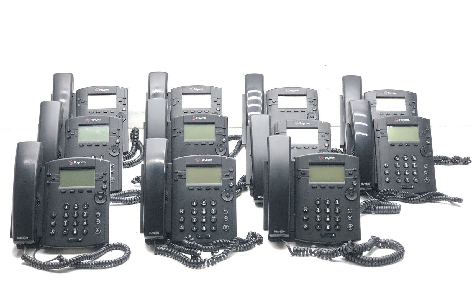 Lot of 11 Polycom 2200-46161-025 VVX 310 IP VOIP 6 Line Telephone
