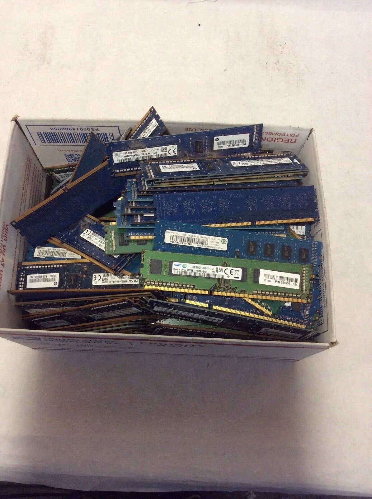 Lot of 50 4GB DDR3 PC3 Sticks Desktop Ram - mixed speeds and brands