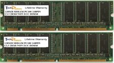 SET OF TWO 128MB PC100 CL3 2RX8 168PIN NON ECC DESKTOP DIMM MEMORY RAM picture