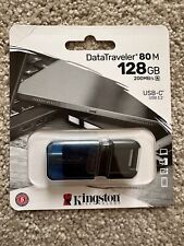 **NEW** Kingston 128GB DataTraveler 80 M USB-C Flash Drive USB Type-C 200MB/s picture