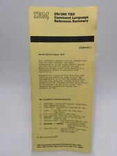 IBM System 360 TSO Command Reference Card Vintage 1972 SYSTEM/360 mainframe picture