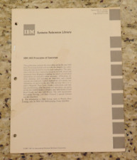 Vintage IBM 1410 Principals of Operation Systems Reference Library Revised 1963 picture