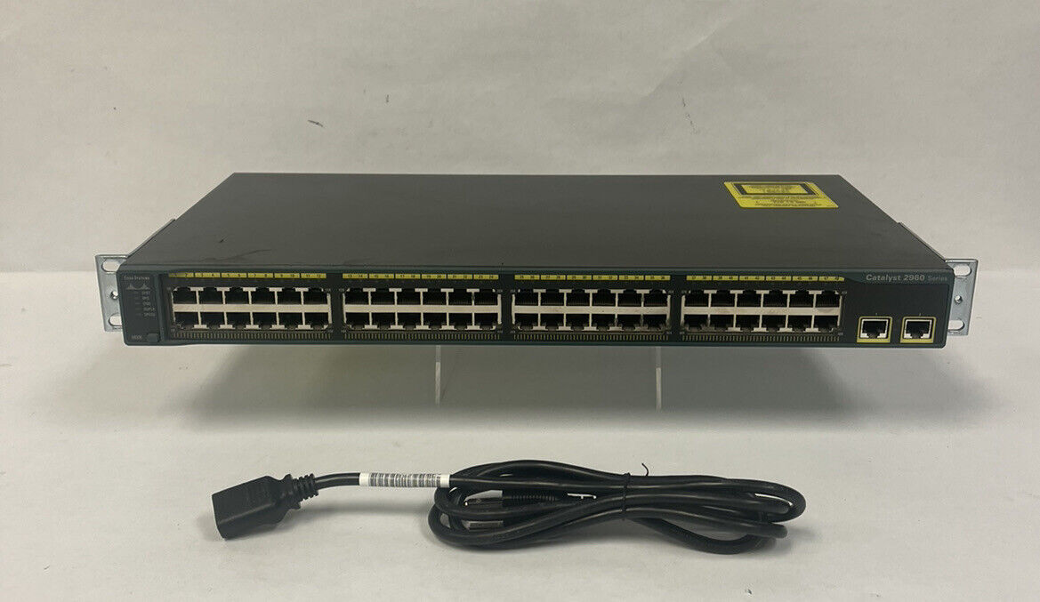 Cisco WS-C2960-48TT-L V04 Catalyst 2960 48 Port Gigabit Network Switch
