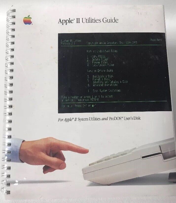 Vintage Apple II Utilities Guide 1985 New In Package Sealed Manual Book Software