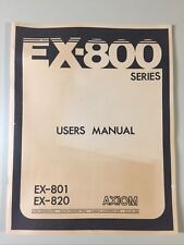 Vintage AXIOM EX-800 Series Users Manual EX-801 EX-820 picture
