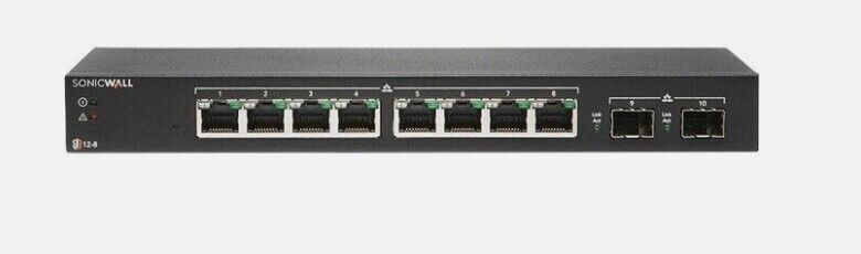 SonicWALL SWS12-8 10 Port Ethernet Switch - 02-SSC-2462