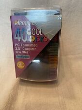 Vintage 40 Memorex Cool Disk 3.5 Inch PC Formatted High Density Floppy Disks picture