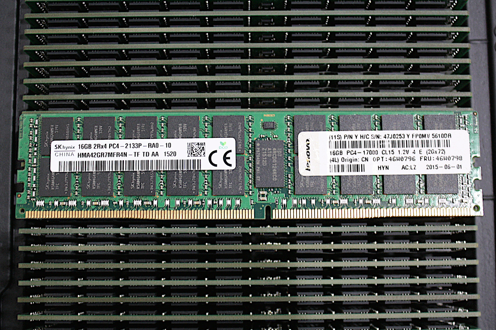 Lenovo IBM 16GB 2Rx4 DDR4 PC4-2133P ECC REG Server Memory - 46W0798 46W0796