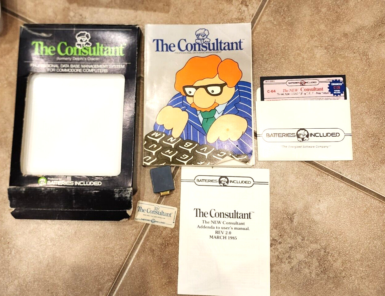 The Consultant Database Management Software Commodore 64 with Extra Dongle ?
