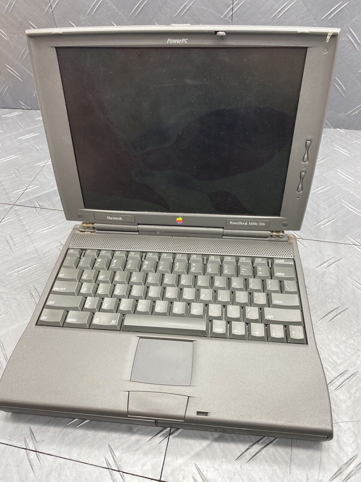 Vintage Apple Macintosh PowerBook 1400c Series Laptop No Adapter/Broken Screen