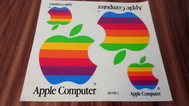 Vintage Apple Computer Rainbow Decal/Logo  NICE