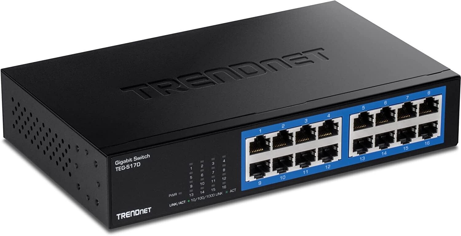 TRENDnet TEG-S17D 16-Port Gigabit Unmanaged Network Switch