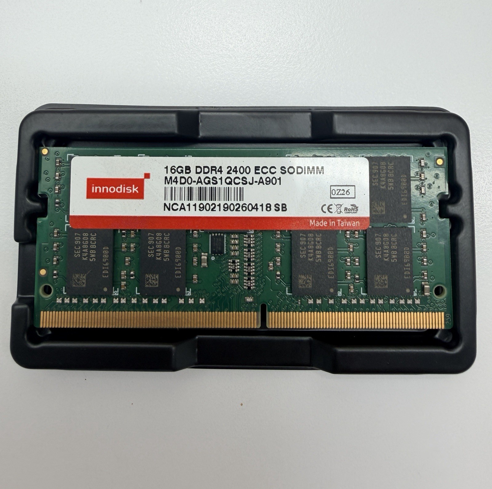 Innodisk 16GB PC4-2400T ECC SODIMM Enterprise Memory P/N: M4D0-AGS1QCSJ-A901