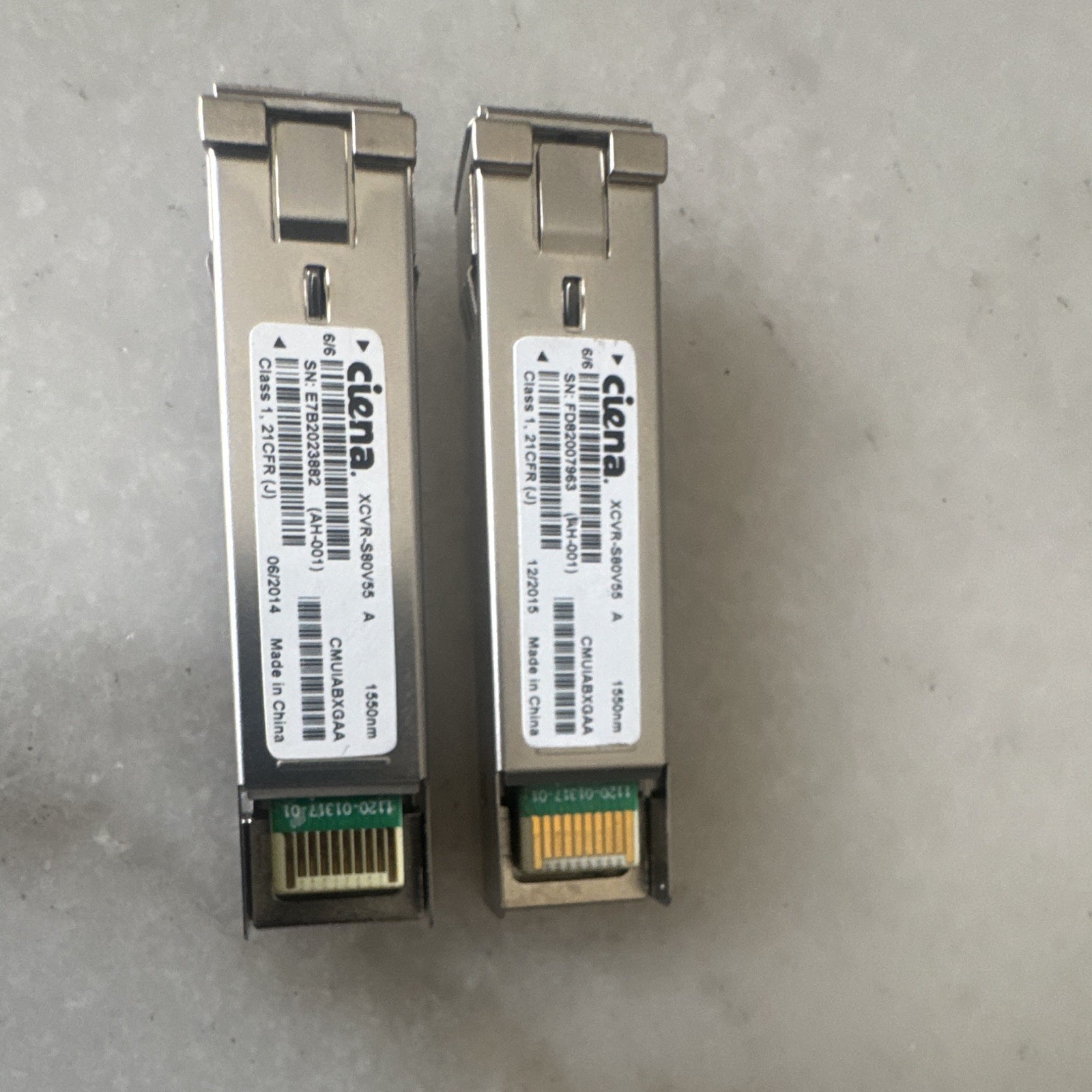 Ciena XCVR-S80V55 SFP+ 10G 80km 1550nm SMF LC