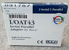 Vintage BOCA IOAT43 ISA Serial Parallel Adapter Card w/ Cable Manual NOS SEALED picture