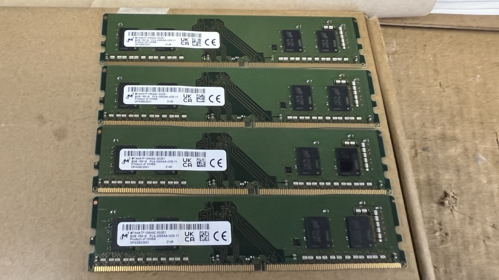 Micron 16GB 2x8GB DDR4 3200 PC4-3200AA Desktop RAM MTA4ATF1G64AZ-3G2E1 Non-ECC