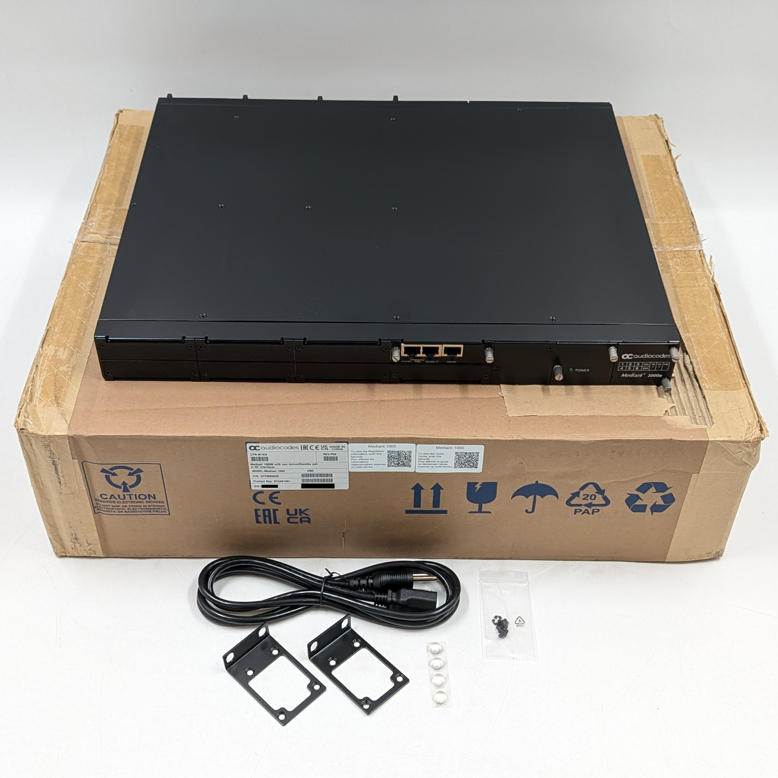 AudioCodes Mediant 1000B Media Gateway VoIP/IP PBX 1x CRMX-C (GTPM00693) Black AudioCodes Mediant 1000B Media Gateway VoIP/IP PBX 1x CRMX-C (GTPM00693) Black