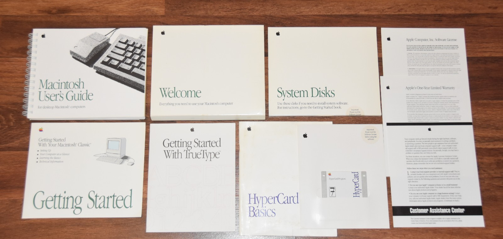Lot Vintage 1991 Apple Microsoft Classic Software Disk Manual User Guide 7.0.1 +