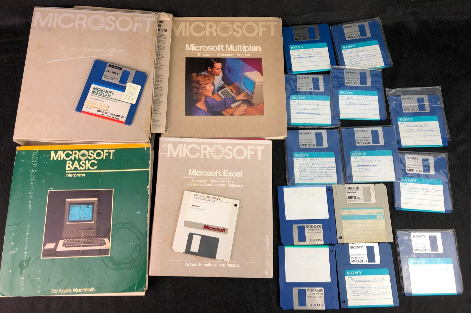 Vintage Macintosh Mircrosoft Multiplan Excel Basics Disks