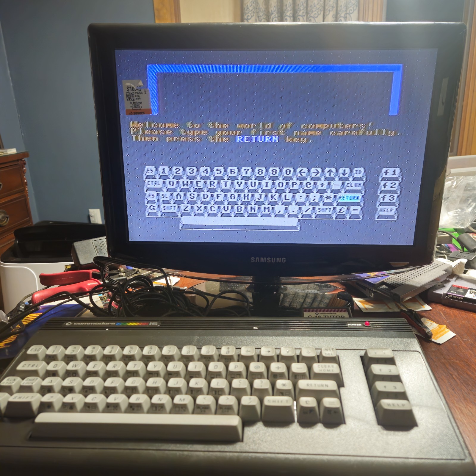 Commodore 16 C16 Computer Matching Serial Box Tutor Cartridge Tested Workong Commodore 16 C16 Computer Matching Serial Box Tutor Cartridge Tested Workong