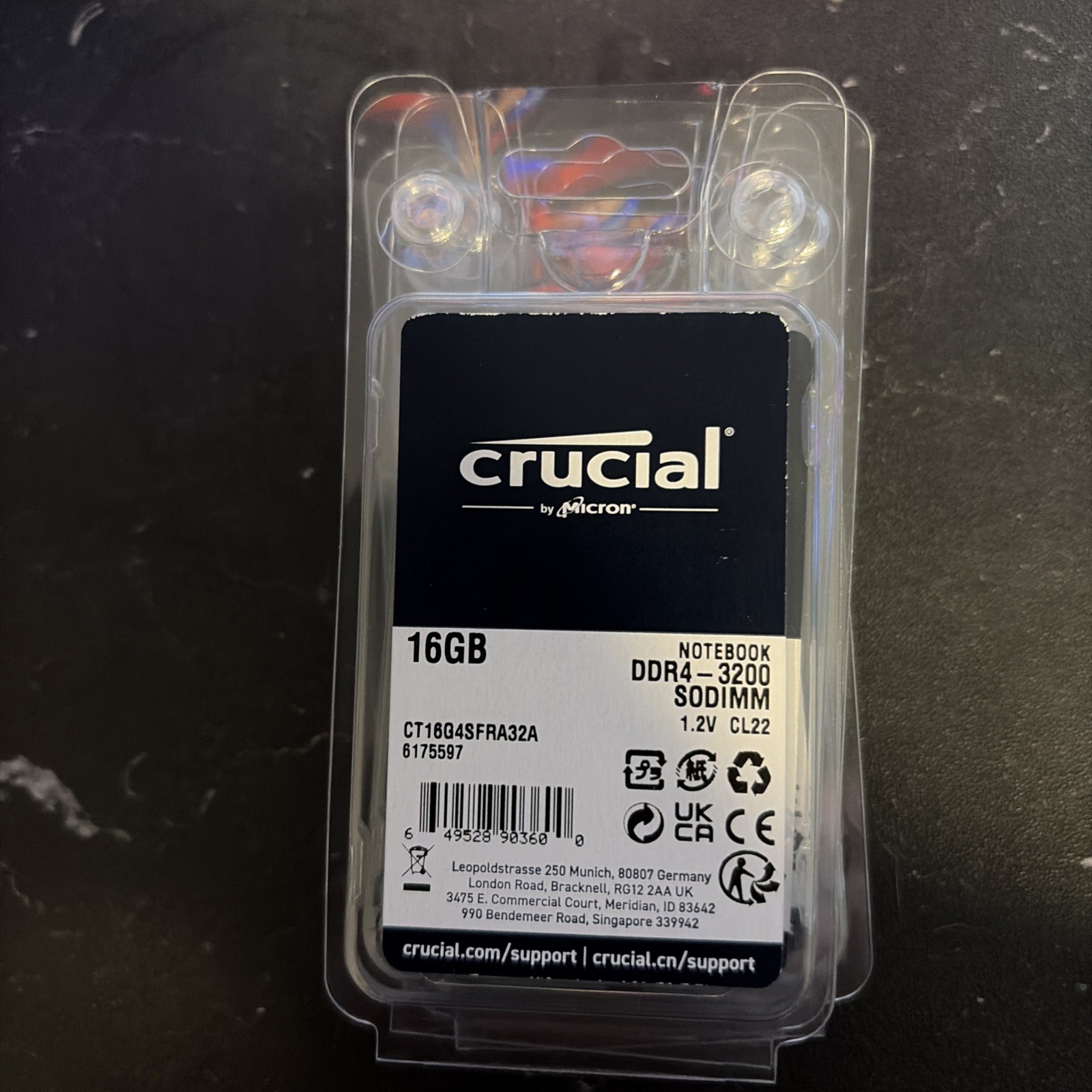 Crucial 16GB DDR4-3200 SO-DIMM Laptop RAM CT16G4SFRA32A | 471598 Crucial 16GB DDR4-3200 SO-DIMM Laptop RAM CT16G4SFRA32A | 471598
