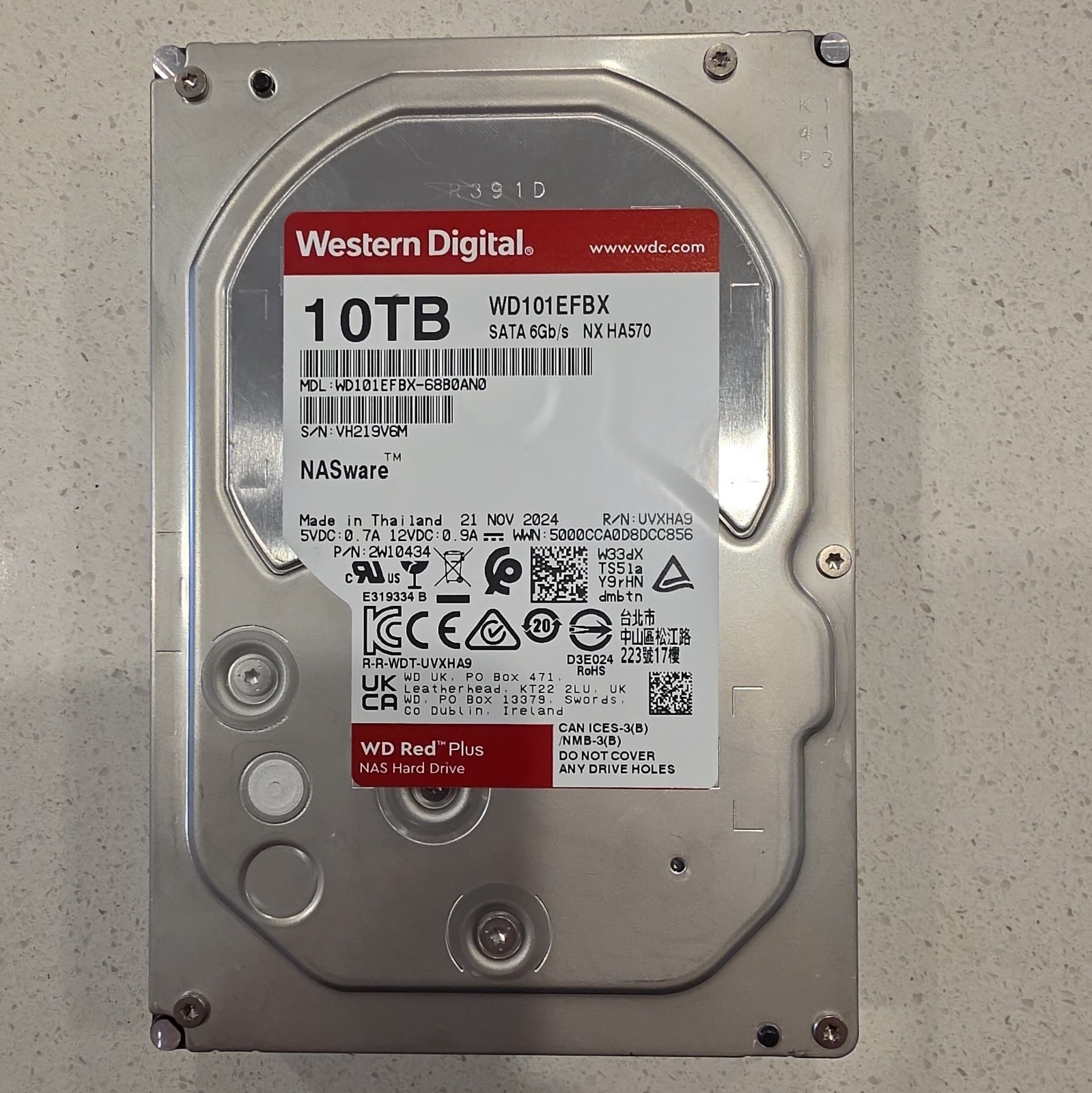 Western Digital WD101EFBX-68B0AN0 10TB NAS Hard Drive 3.5