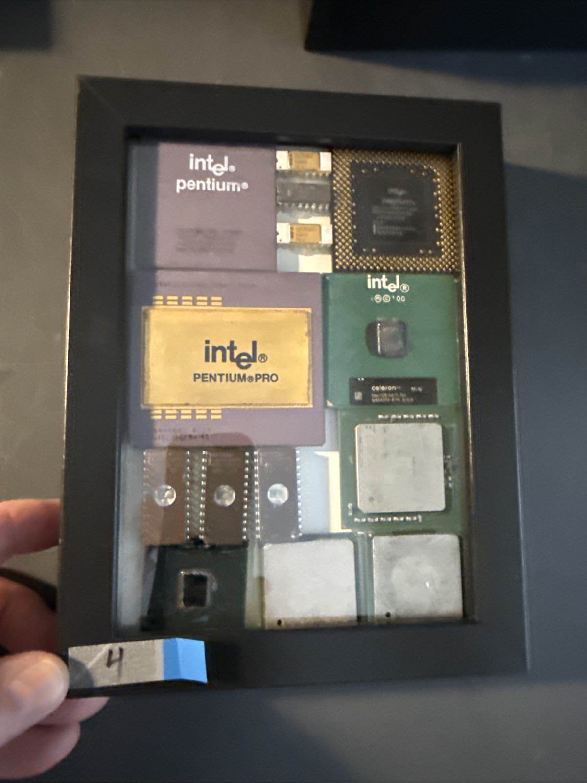 Intel Shadow Box For The Collectors. Vintage Components. All Intel Chips. Rare. Intel Shadow Box For The Collectors. Vintage Components. All Intel Chips. Rare.
