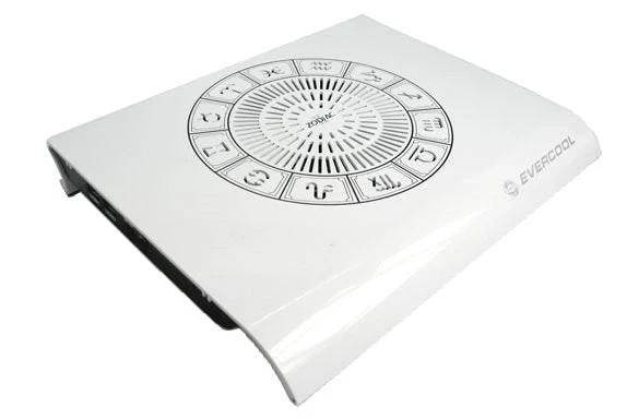 NEW VINTAGE Evercool Zodiac II Pure Aluminum Notebook Cooling Pad - White
