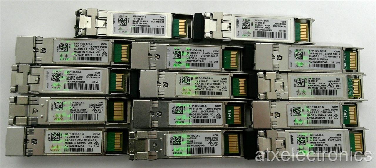 Cisco SFP-10G-SR-S 10-3105-01 SFP+ Transceiver Module W/ Hologram Lot of 14
