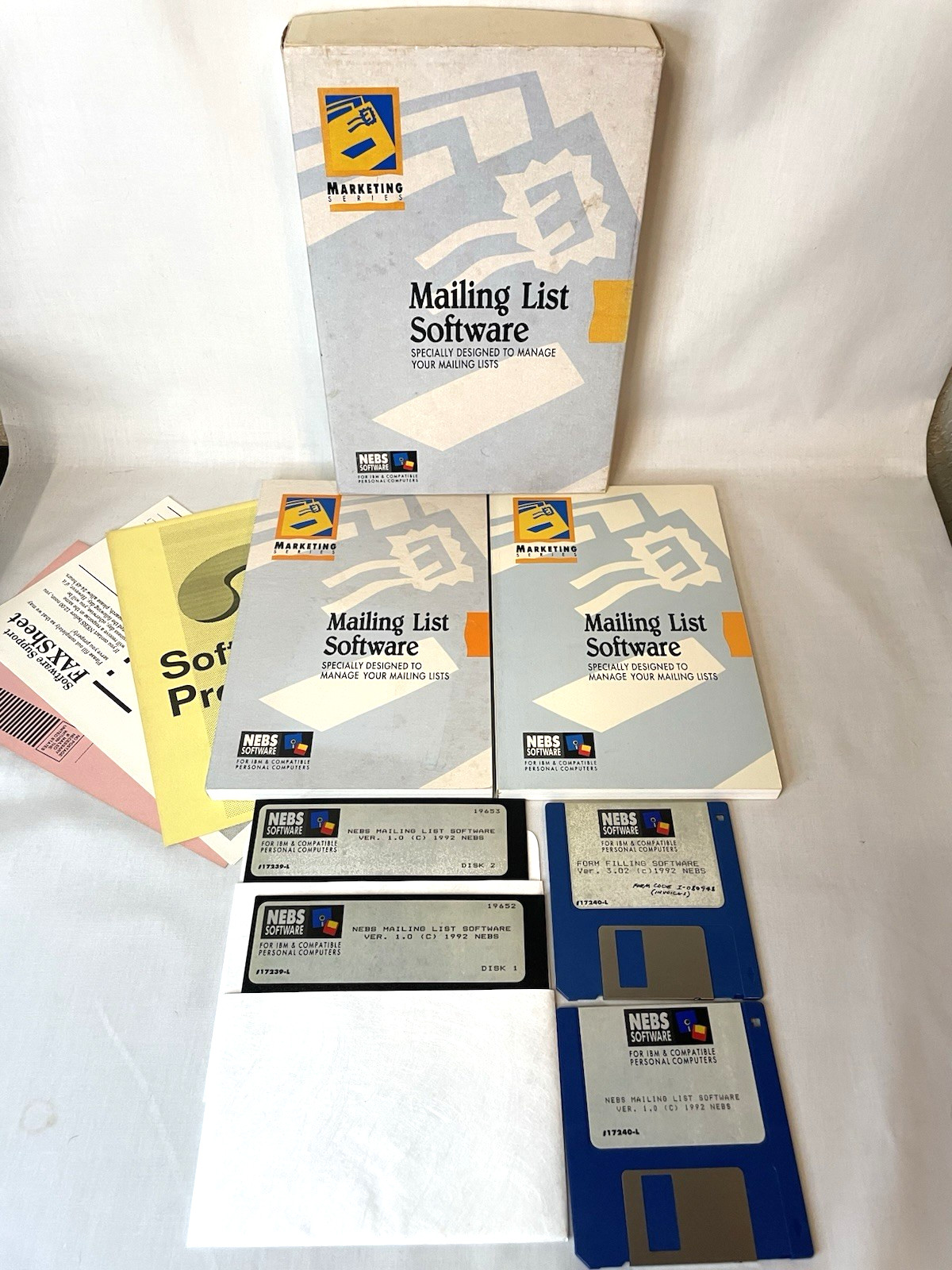 Vintage NEBS Mailing List Software Box Set (1992) - 3.5\