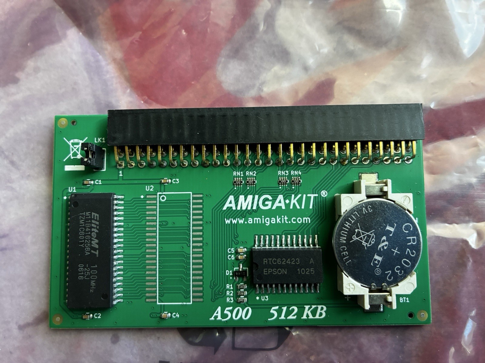 A500 512KB RAM Memory Card with (Built-In) Real Time Clock - New by Amiga-Kit
