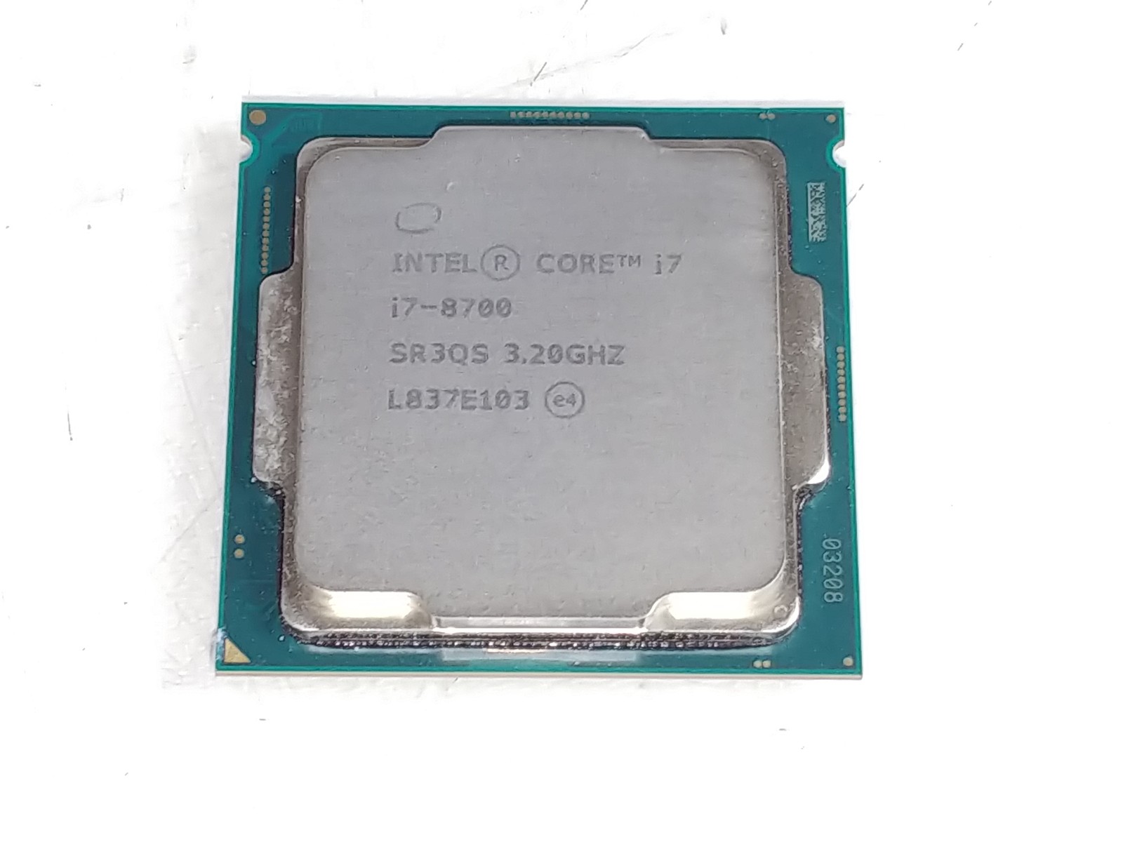 Intel Core i7-8700 3.2 GHz 8 GT/s LGA 1151 Desktop CPU Processor SR3QS Intel Core i7-8700 3.2 GHz 8 GT/s LGA 1151 Desktop CPU Processor SR3QS