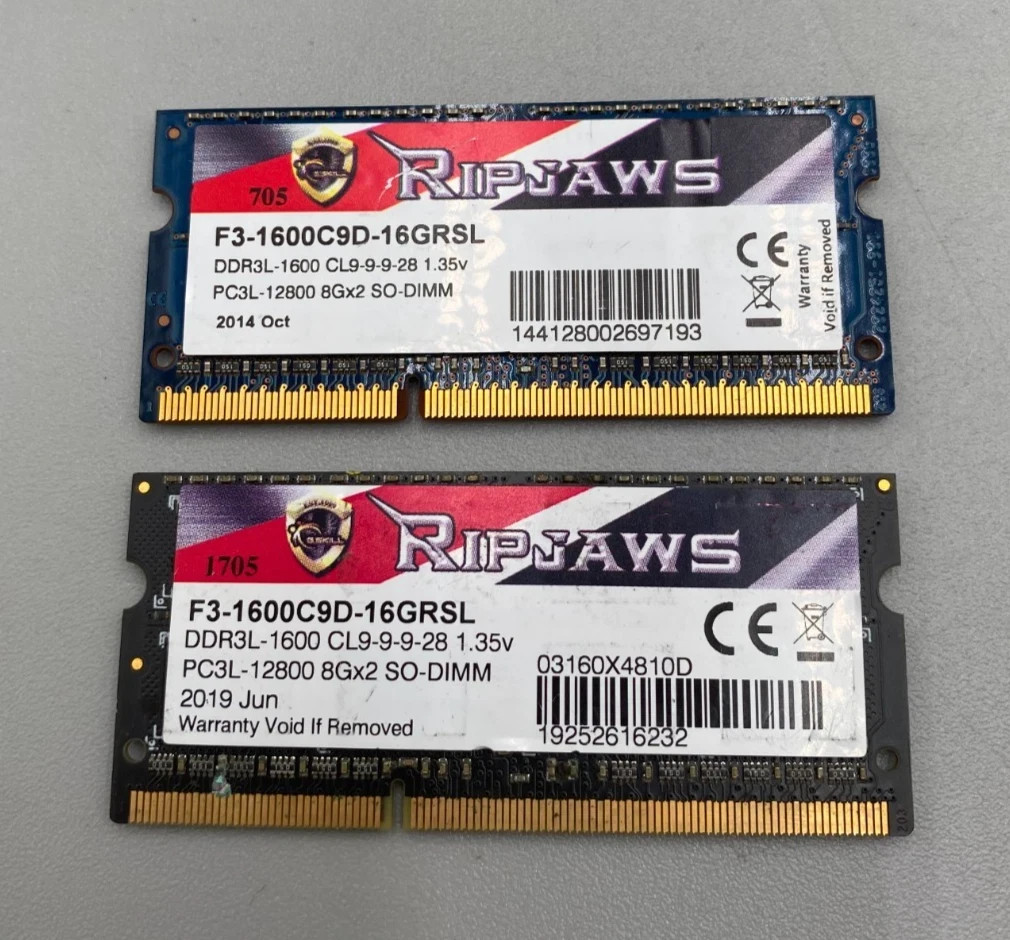 G.SKILL RIPJAWS 16GB (2X8GB) DDR3L-1600 PC3L-12800 F3-1600C9D-16GRSL CL9-9-9-28 G.SKILL RIPJAWS 16GB (2X8GB) DDR3L-1600 PC3L-12800 F3-1600C9D-16GRSL CL9-9-9-28