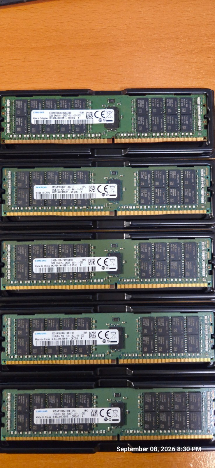III. [SAMSUNG] M393A4K40BB1-CRC0Q / 32GB 2Rx4 PC4-2400T-RA1-11-DC0