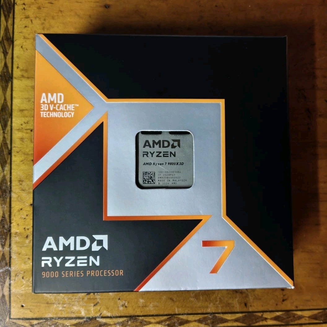 AMD Ryzen 7 9800X3D 8-Core 4.7GHz Socket AM5 Desktop CPU 96MB L3 AMD Ryzen 7 9800X3D 8-Core 4.7GHz Socket AM5 Desktop CPU 96MB L3