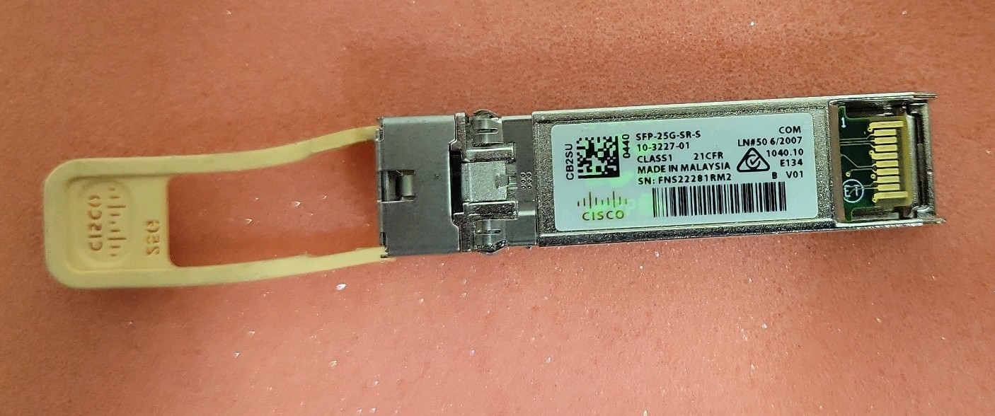 Cisco SFP-25G-SR-S 10-3227-03 25GBASE-SR SFP28 850nm 100m MMF LC Transceiver Cisco SFP-25G-SR-S 10-3227-03 25GBASE-SR SFP28 850nm 100m MMF LC Transceiver