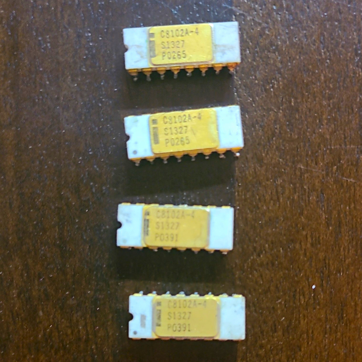 Intel C8102A-4 Vintage Ceramic ICs - Lot of 4 - SOLDER PULLS