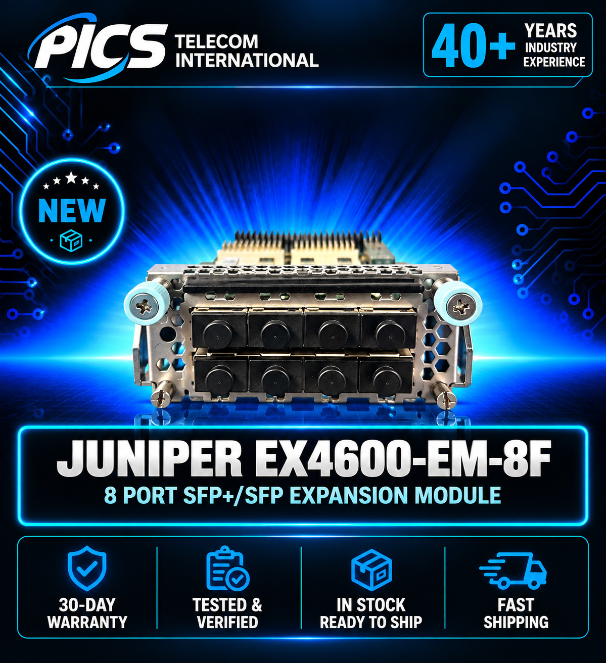 Juniper  EX4600-EM-8F 8 port SFP+/SFP Expansion  Module